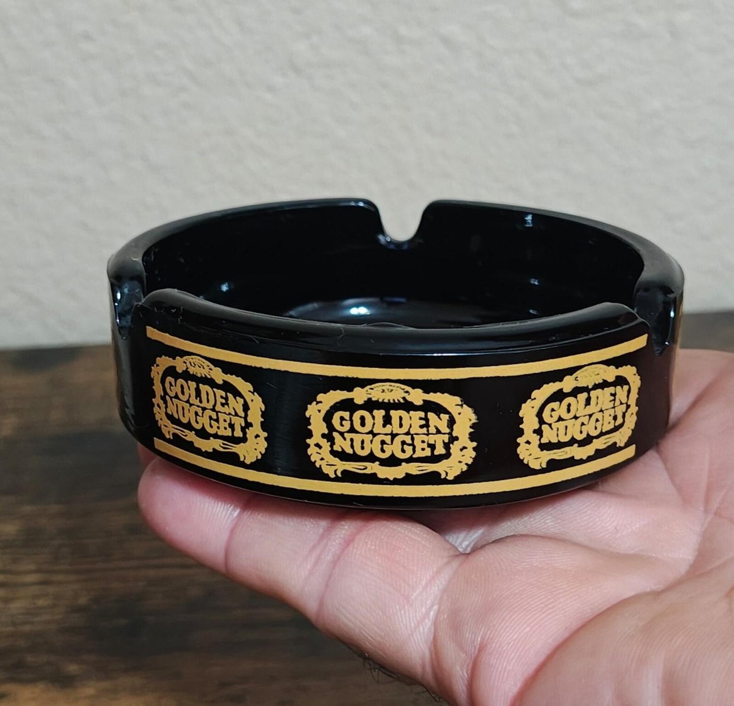 1970s Las Vegas Golden Nugget Hotel and Casino Ceramic Ashtray