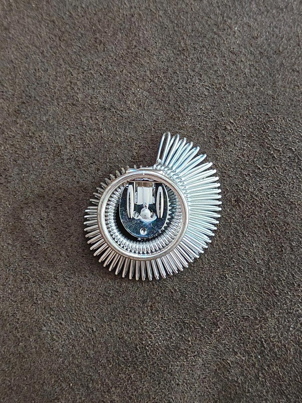 1960's Silver Tone Spiral Scarf Clip