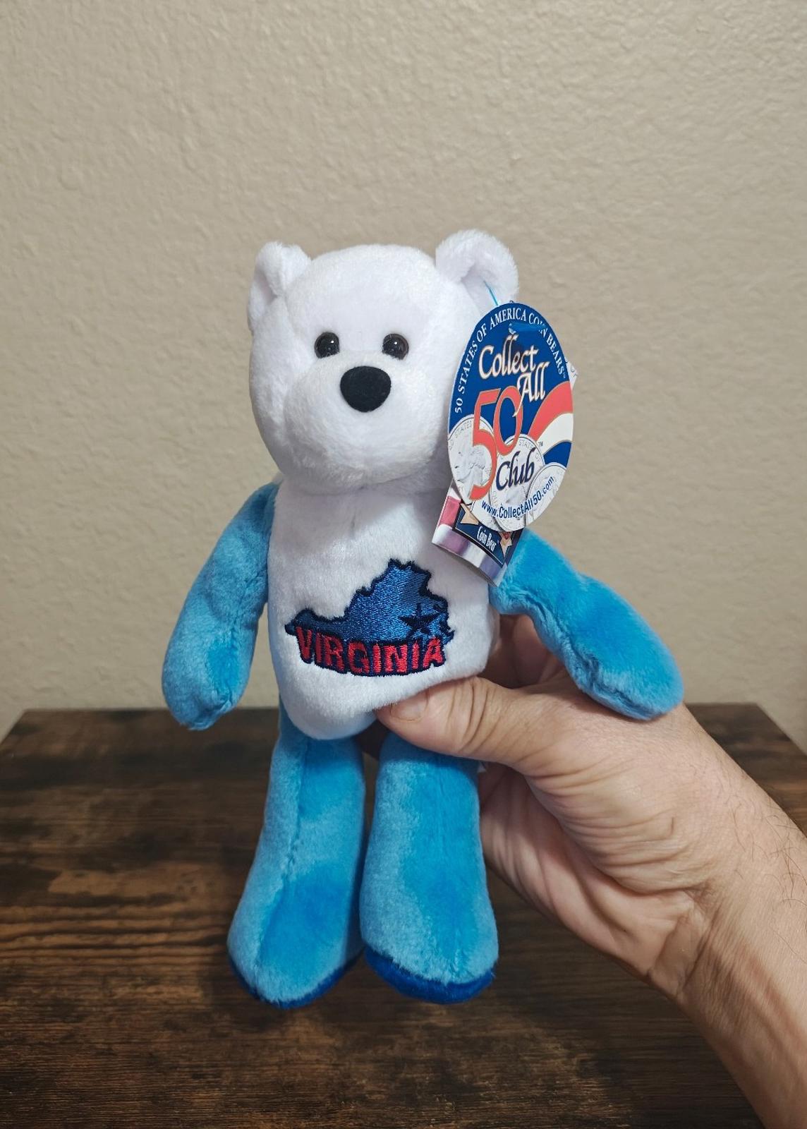 2001 Limited Treasures Virginia State Quarter Bear Collectible Plush
