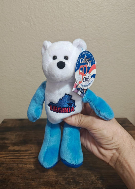 2001 Limited Treasures Virginia State Quarter Bear Collectible Plush