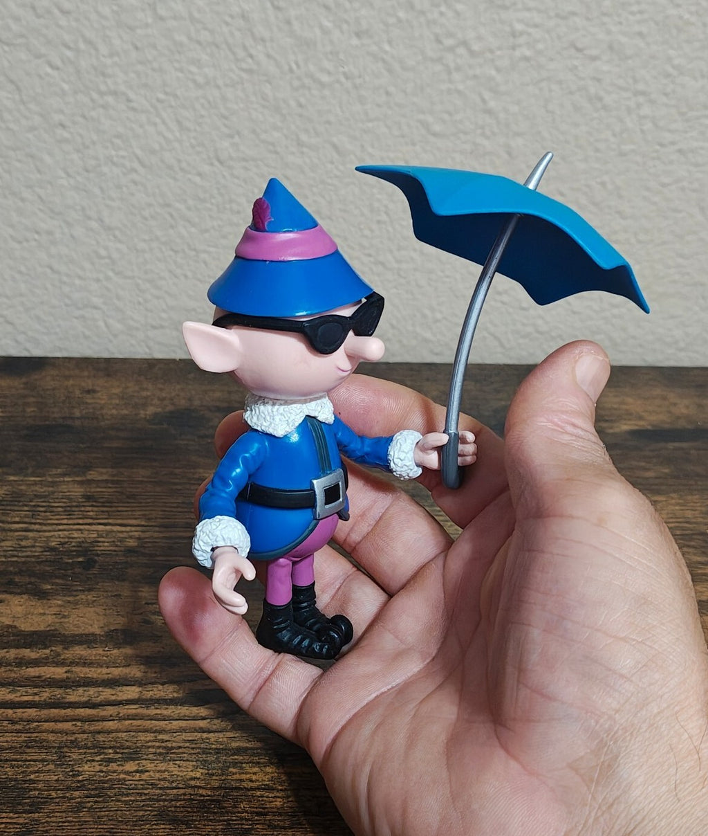2003 Rare HTF Playing Mantis "Boy Elf" Rudolph The Red Nosed Reindeer PVC Figure
