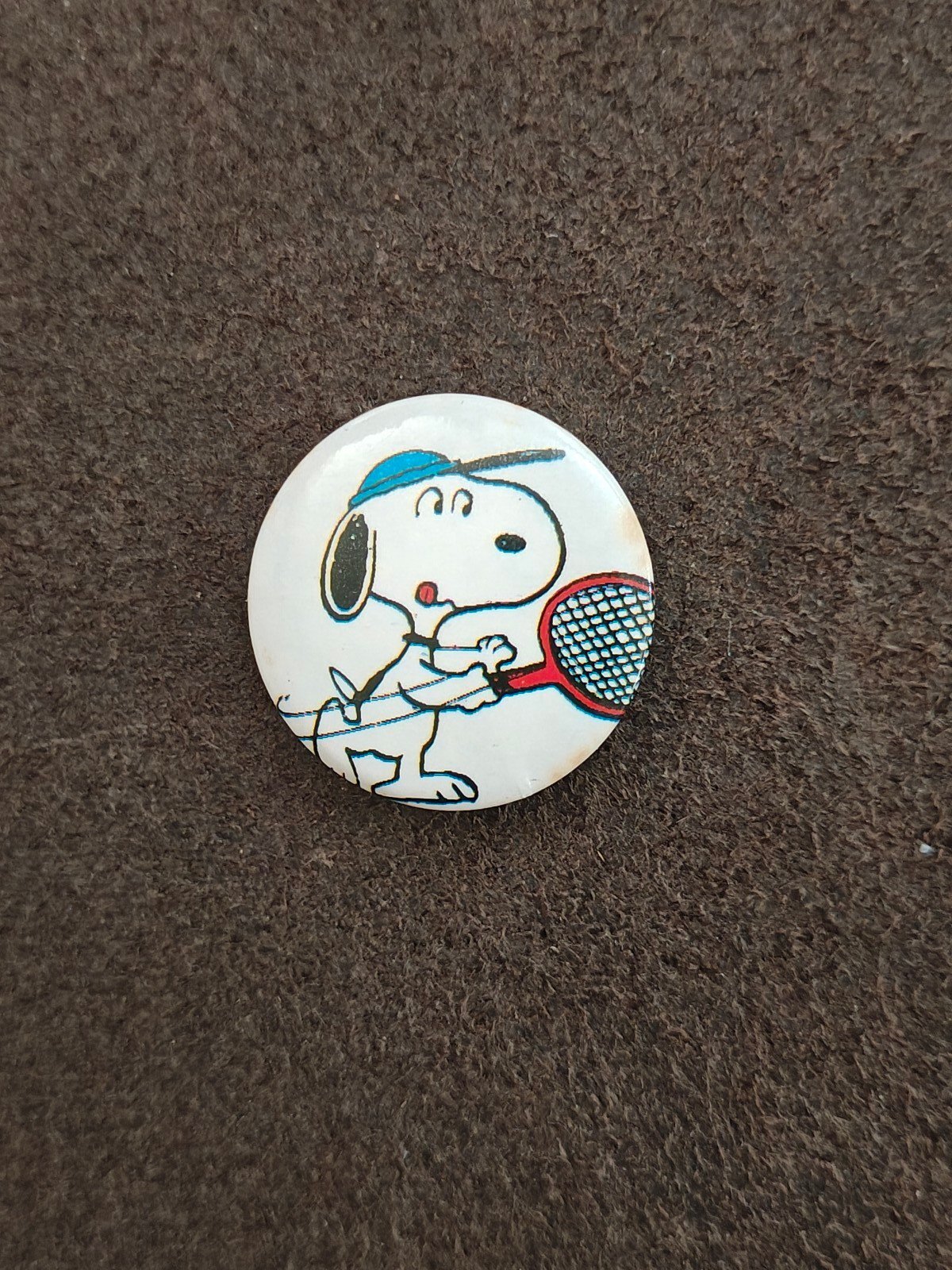 1970s/80s Snoopy World Famous Tennis Player Button