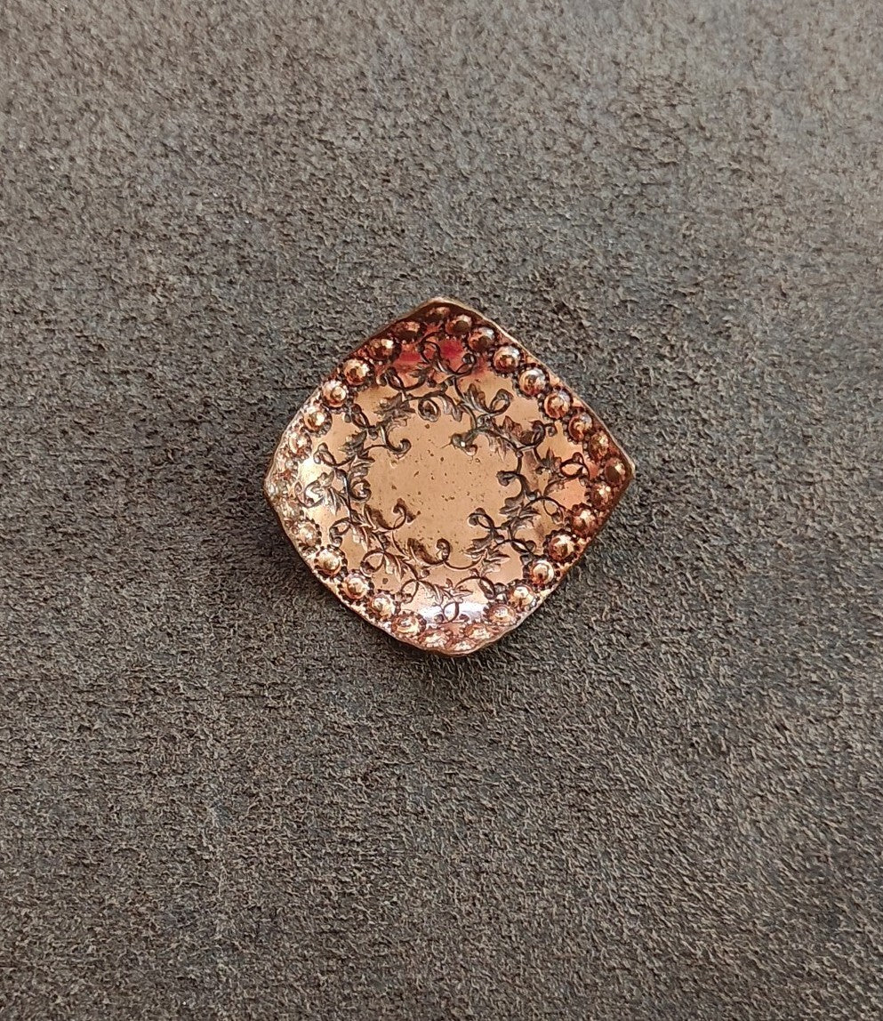 1950s/60s Signed Gret Barkin Hand Wrought Copper Brooch