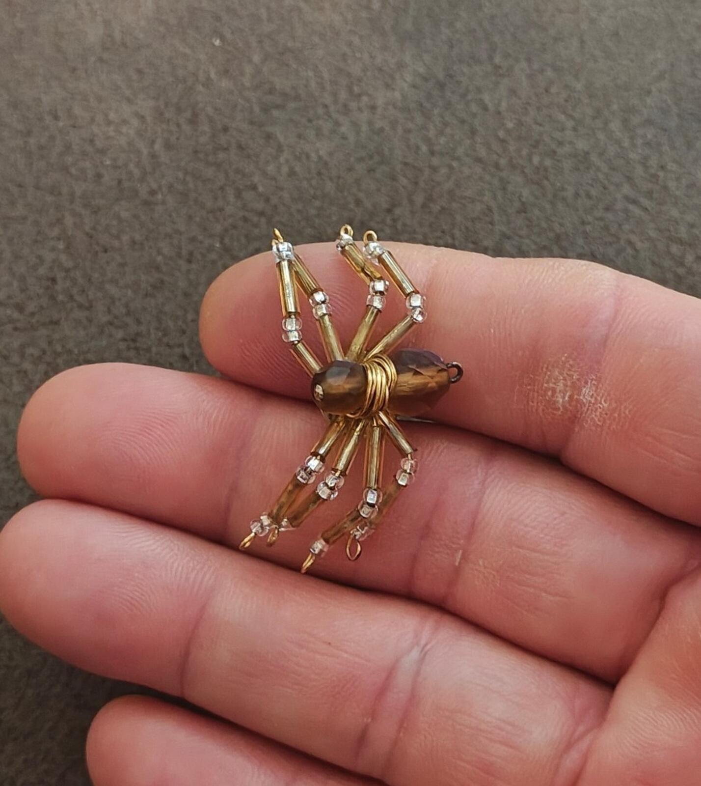 Hand Crafted Beaded Spider Pin & Pendant