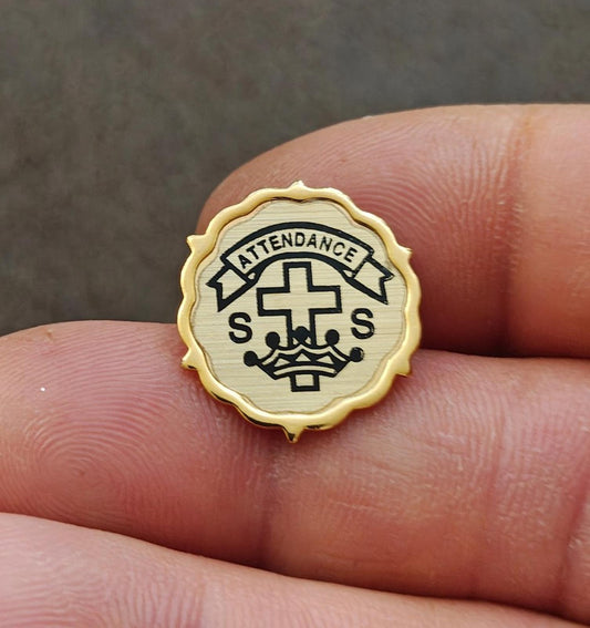 Vintage Sunday School Attendance Gold Tone Pin