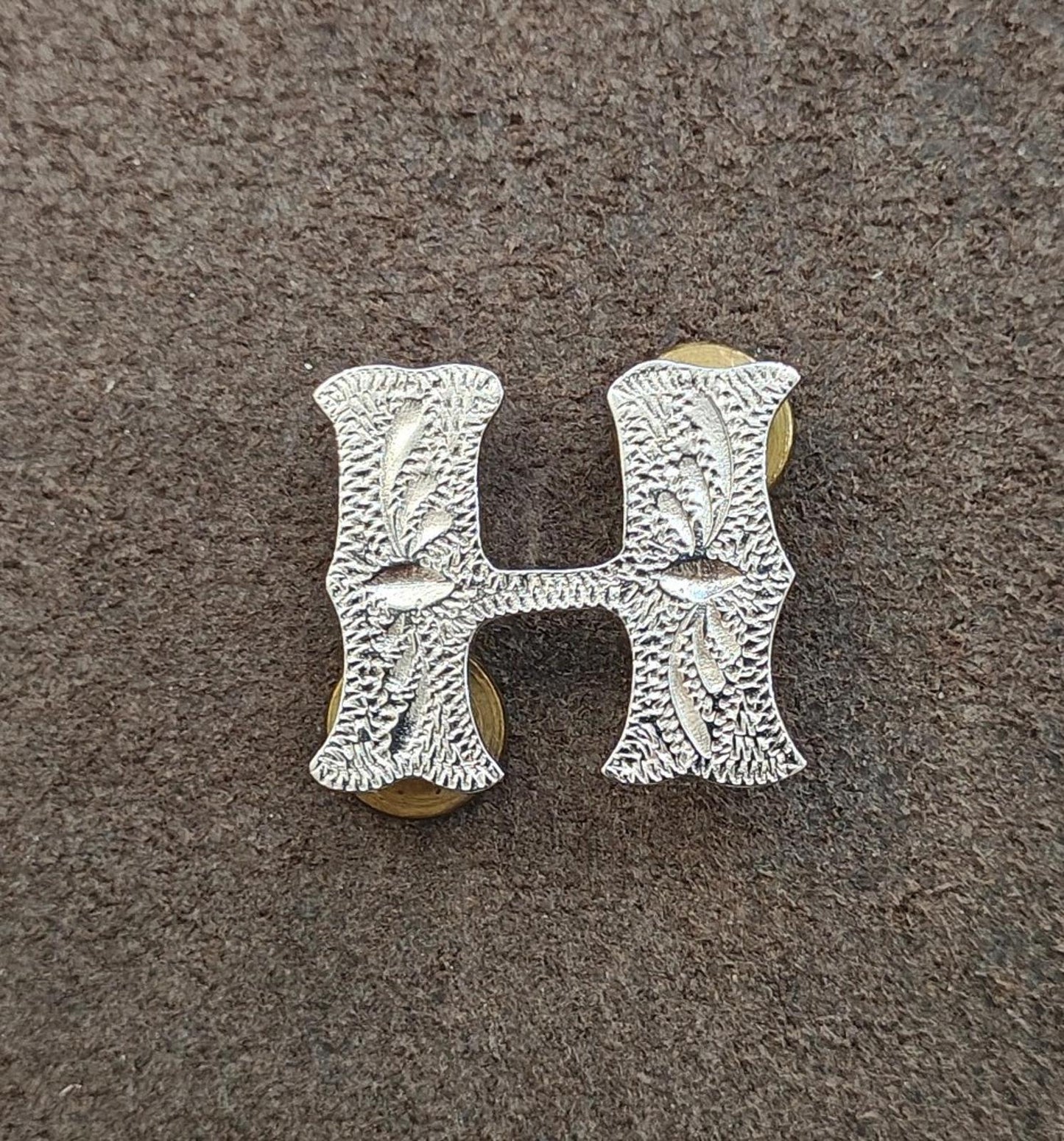 Alphabet Letter "H" Screwback Concho