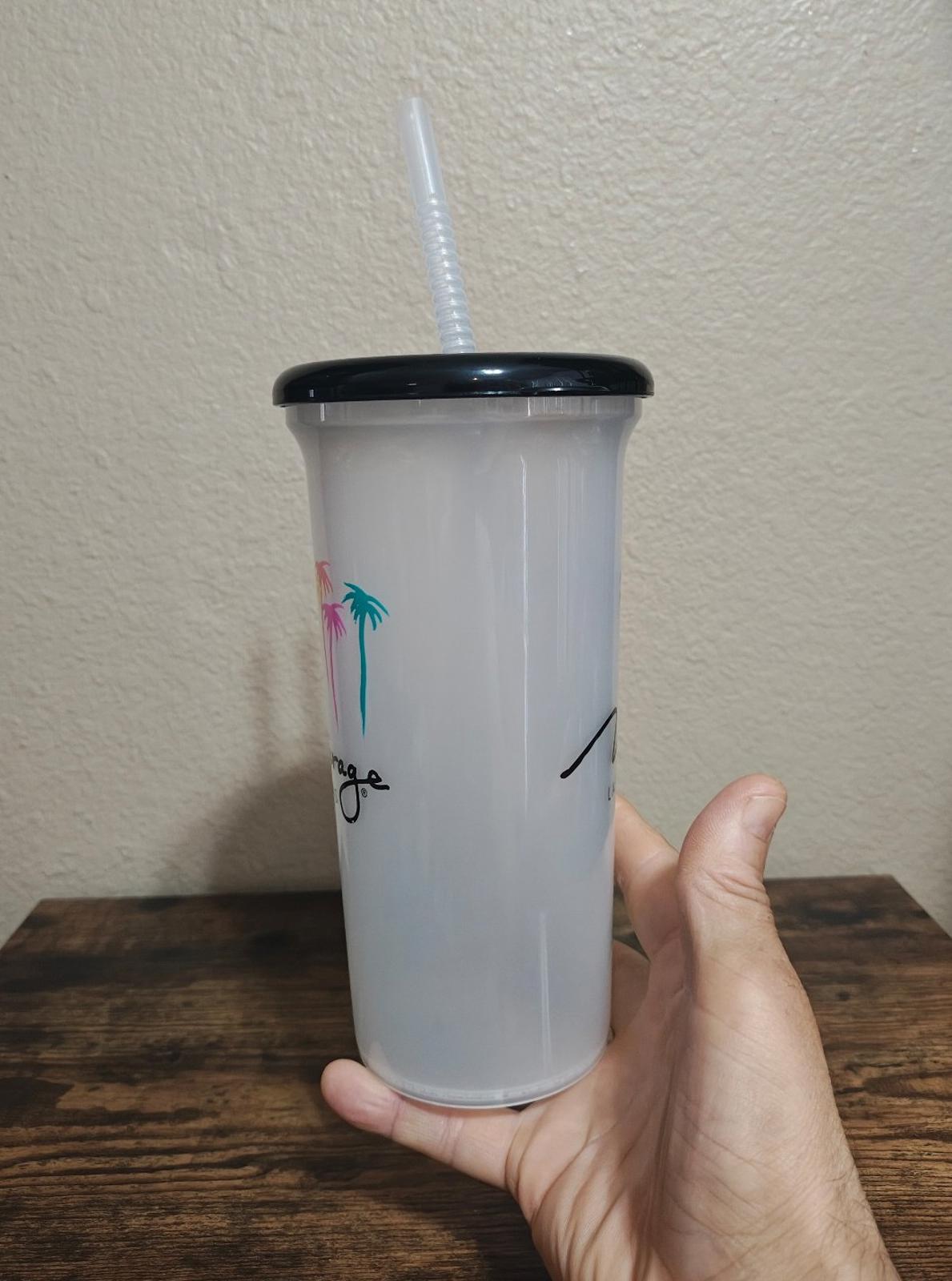 90's Las Vegas Mirage Resort Casino Palm Tree Drinking Cup Tumbler