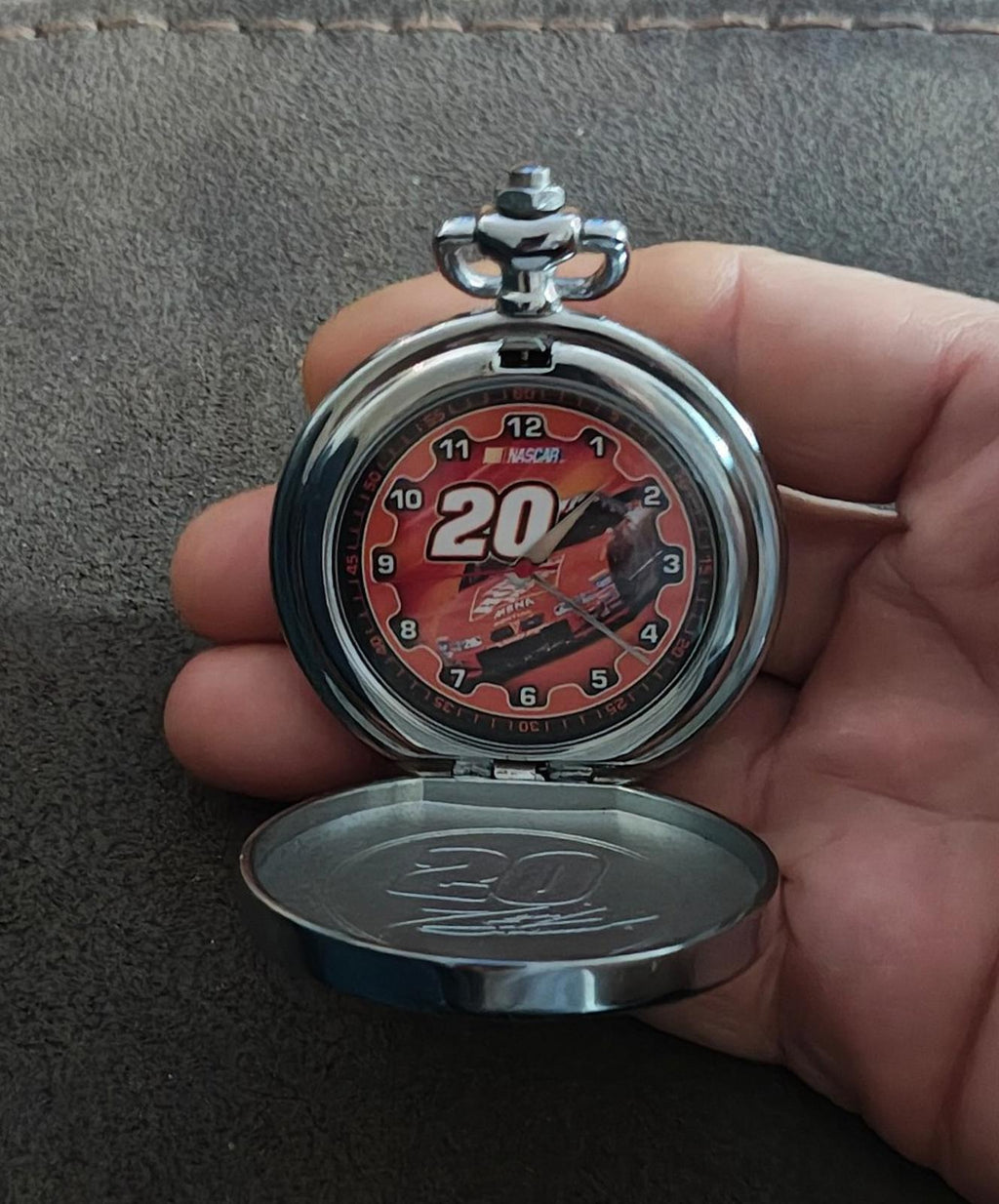 2000 Franklin Mint Tony Stewart #20 Home Depot NASCAR Pocket Watch