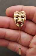 Rose Gold Tone Mask Stick Pin