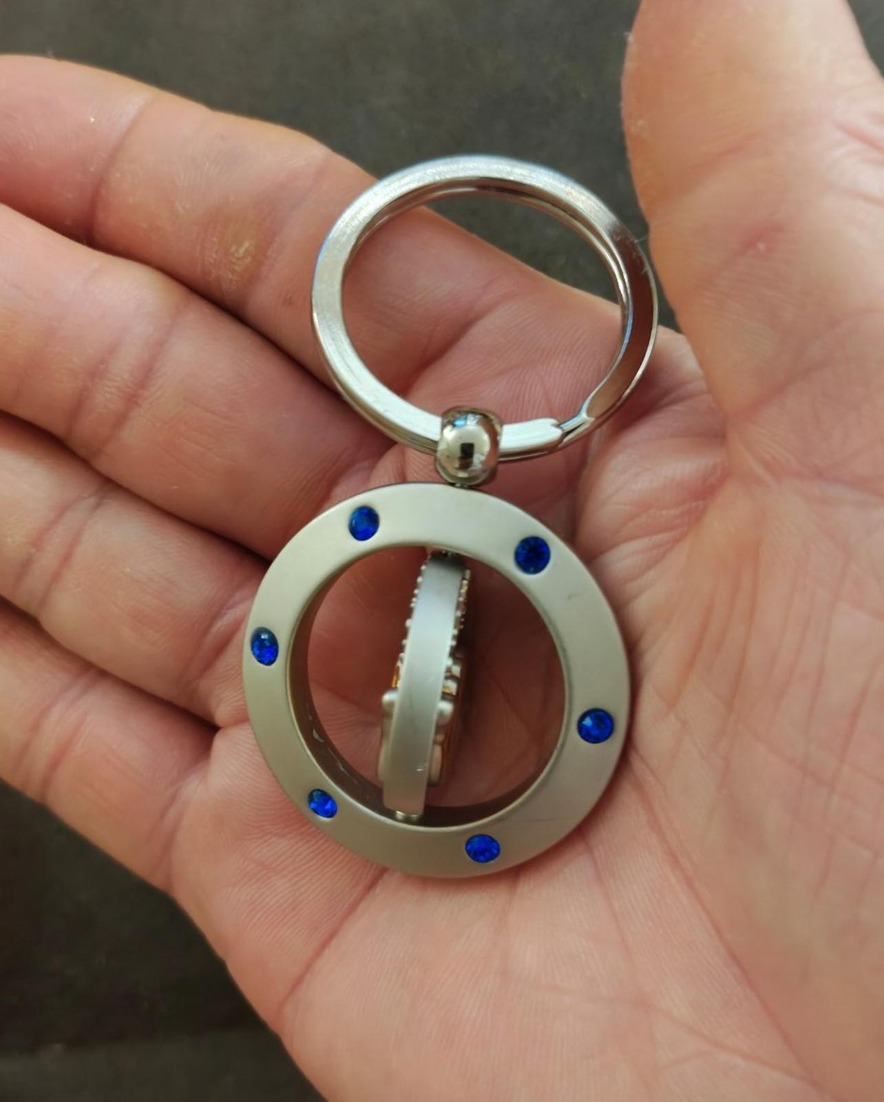 Shaka Sign Two Tone Double Sided Keychain/Keyring
