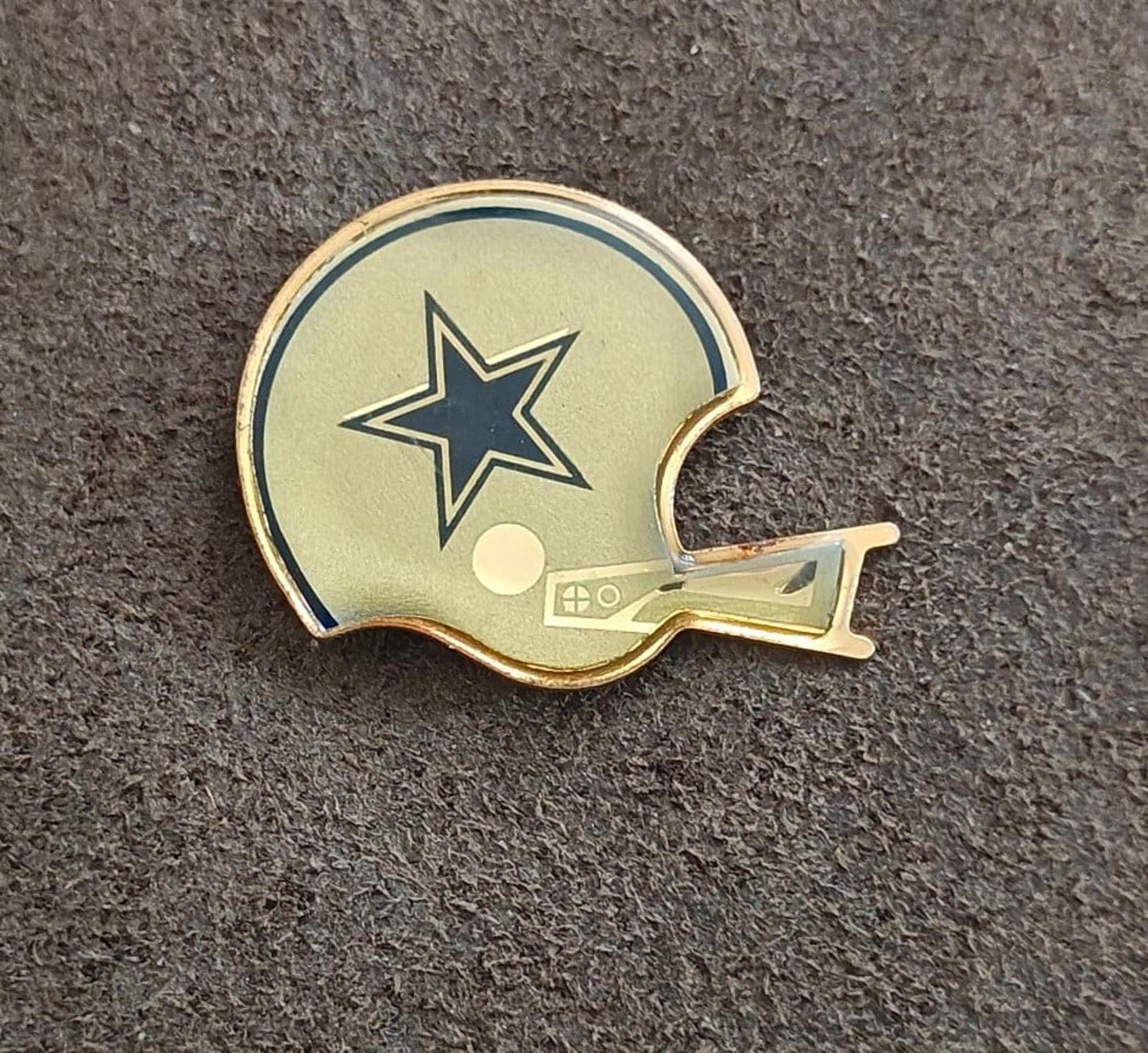 1980's Dallas Cowboys Helmet Gold Tone Enamel Pin