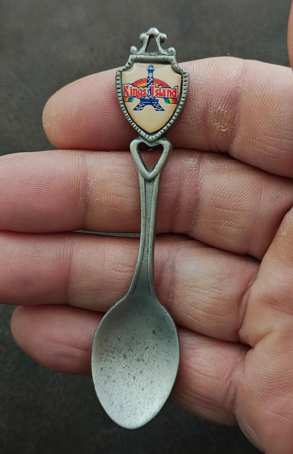 1980s Vintage Kings Island Pewter Souvenir Spoon