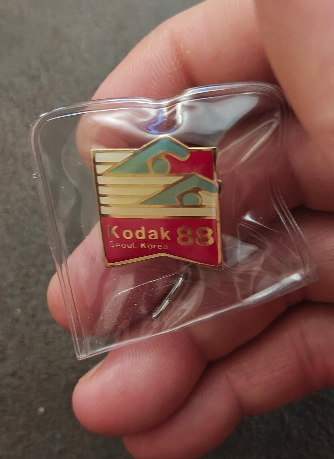Kodak 1988 Seoul Summer Olympics Gold Tone  Enamel Pin