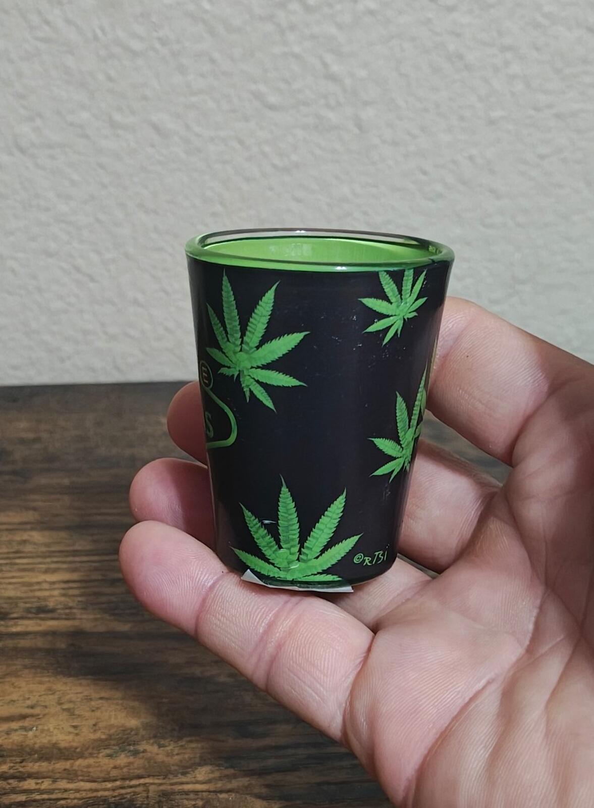 Welcome To Fabulous Las Vegas Nevada Green & Black Shot Glass