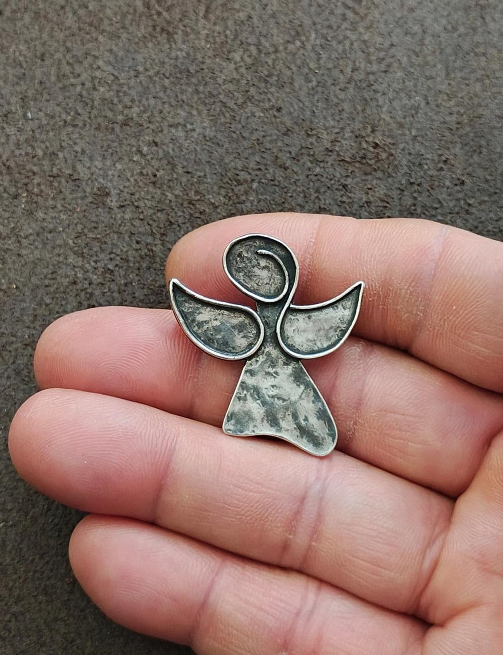 I1842 Retired Silpada Sterling Silver Angel Pin/Pendant