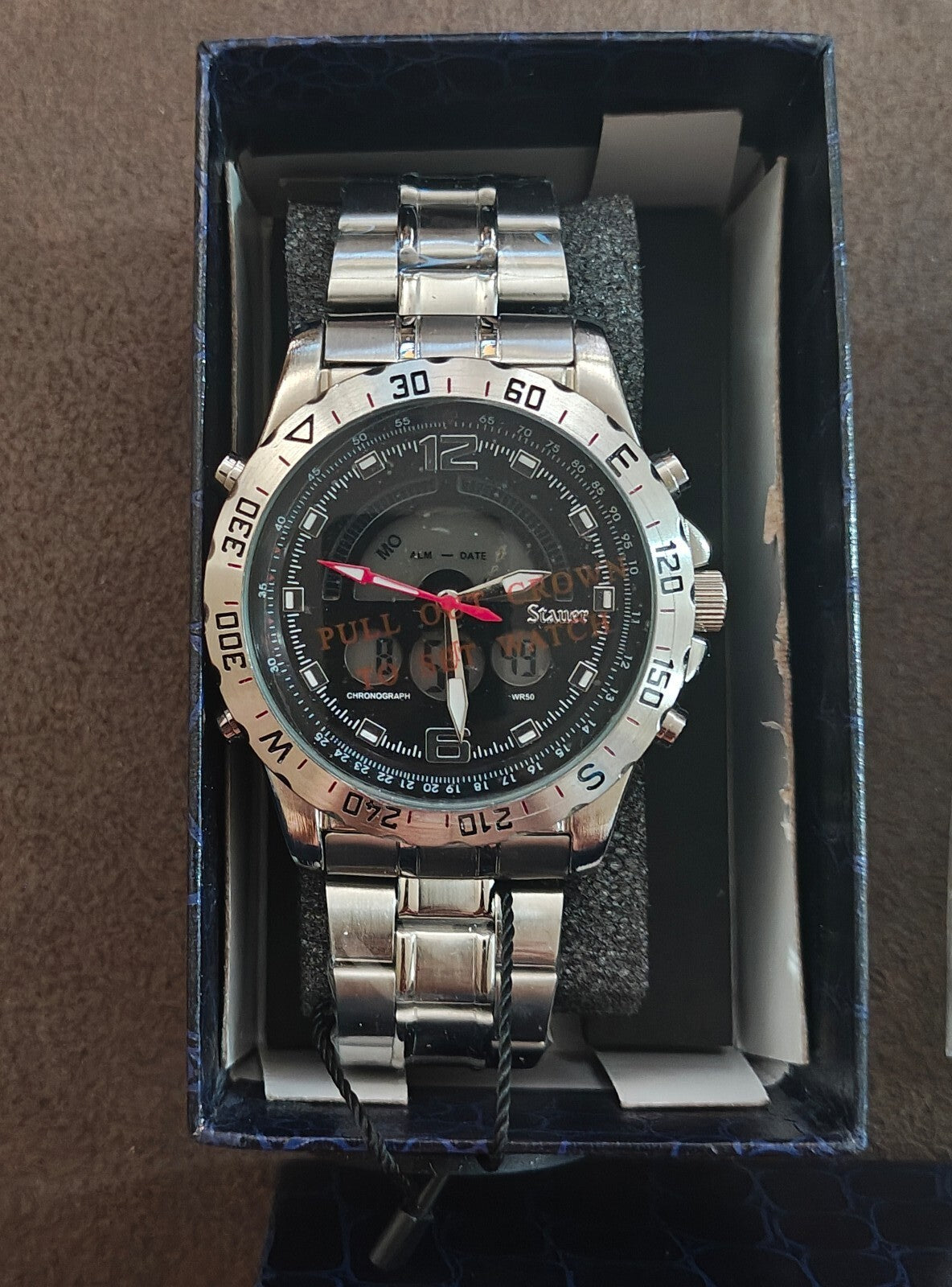 Stauer Compendium Hybrid Men's Watch (Model 19093) New In Box