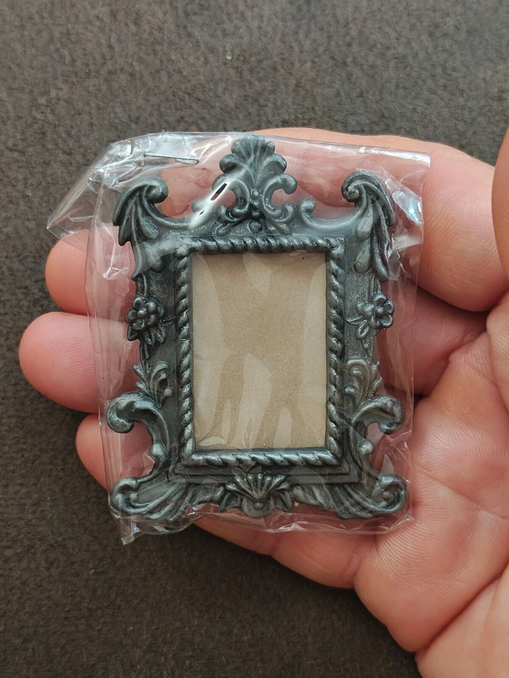 1970s/80s Pewter Tone Ornate Baroque/Victorian/Rococo Style Picture Frame NOS
