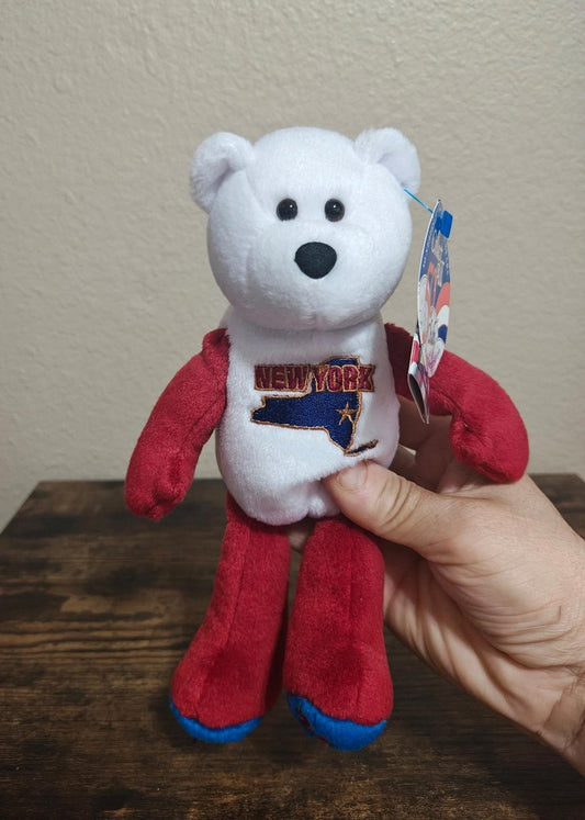 2001 Limited Treasures New York State Quarter Bear Collectible Plush