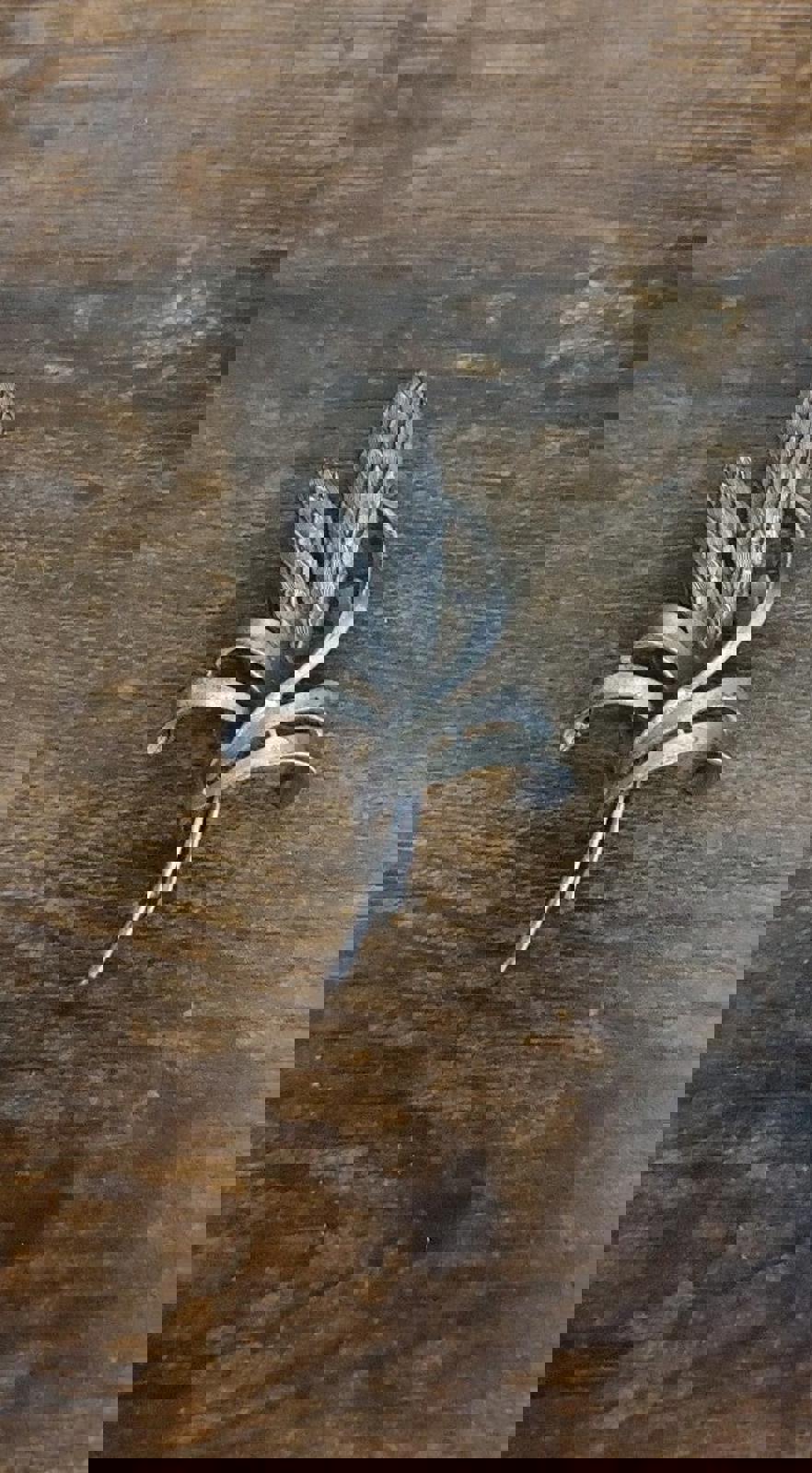 Mid-Century Pastelli Matte and Glossy Finish Silver Tone Hyacinth Brooch