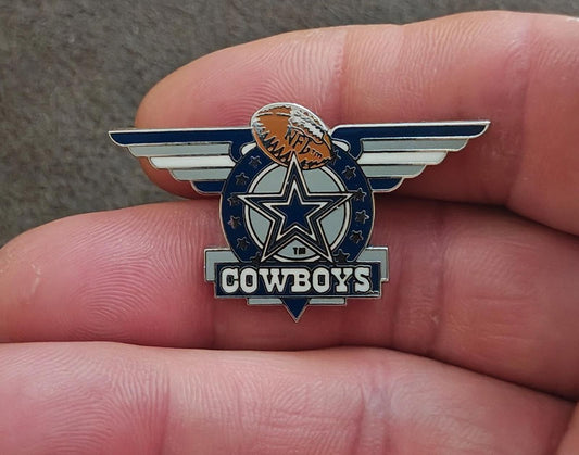 1995 Dallas Cowboys Winged Star Silver Tone Enamel Pin