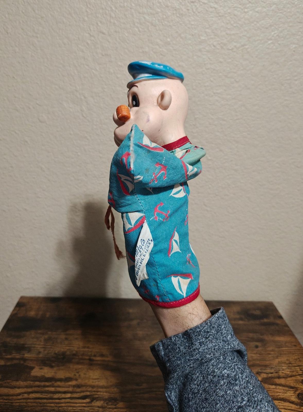1950s Vintage Gund Manufacturing Co. Popeye the Sailor Hand Puppet