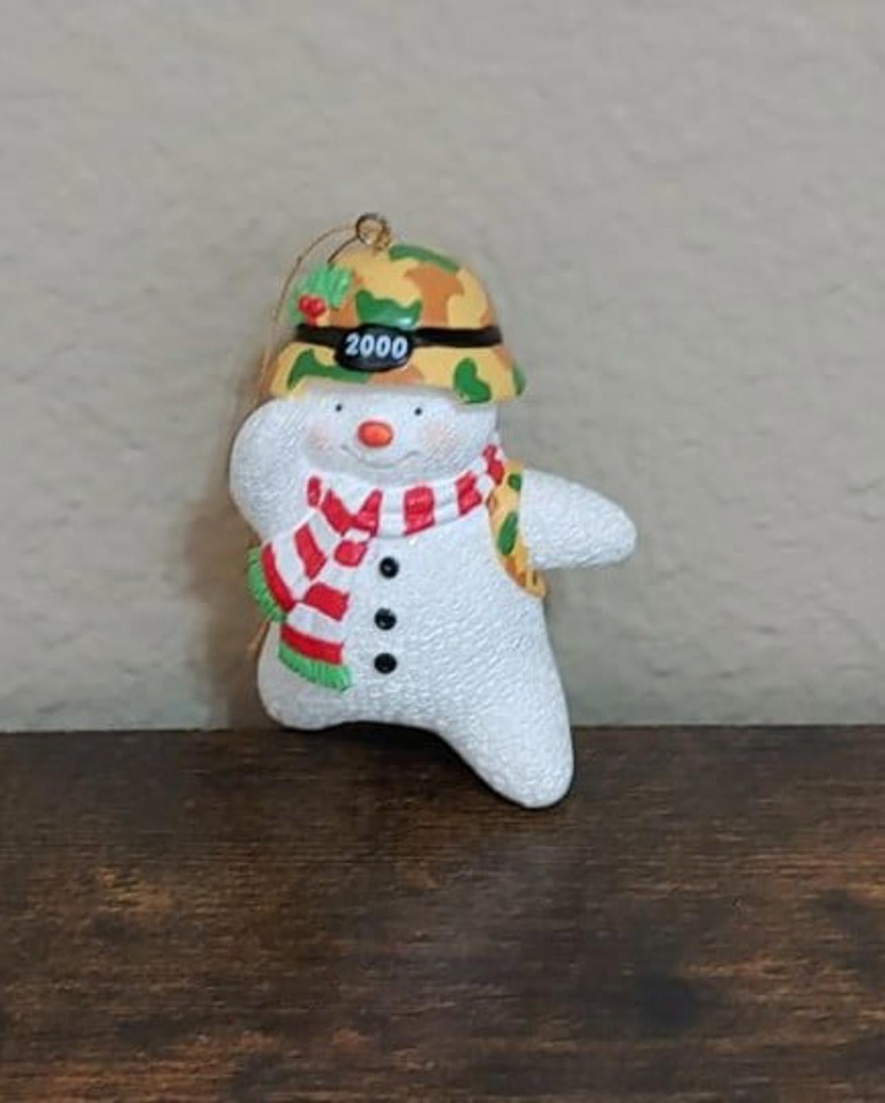 2000 American Greetings Operation Santa Army Snowman Ornament