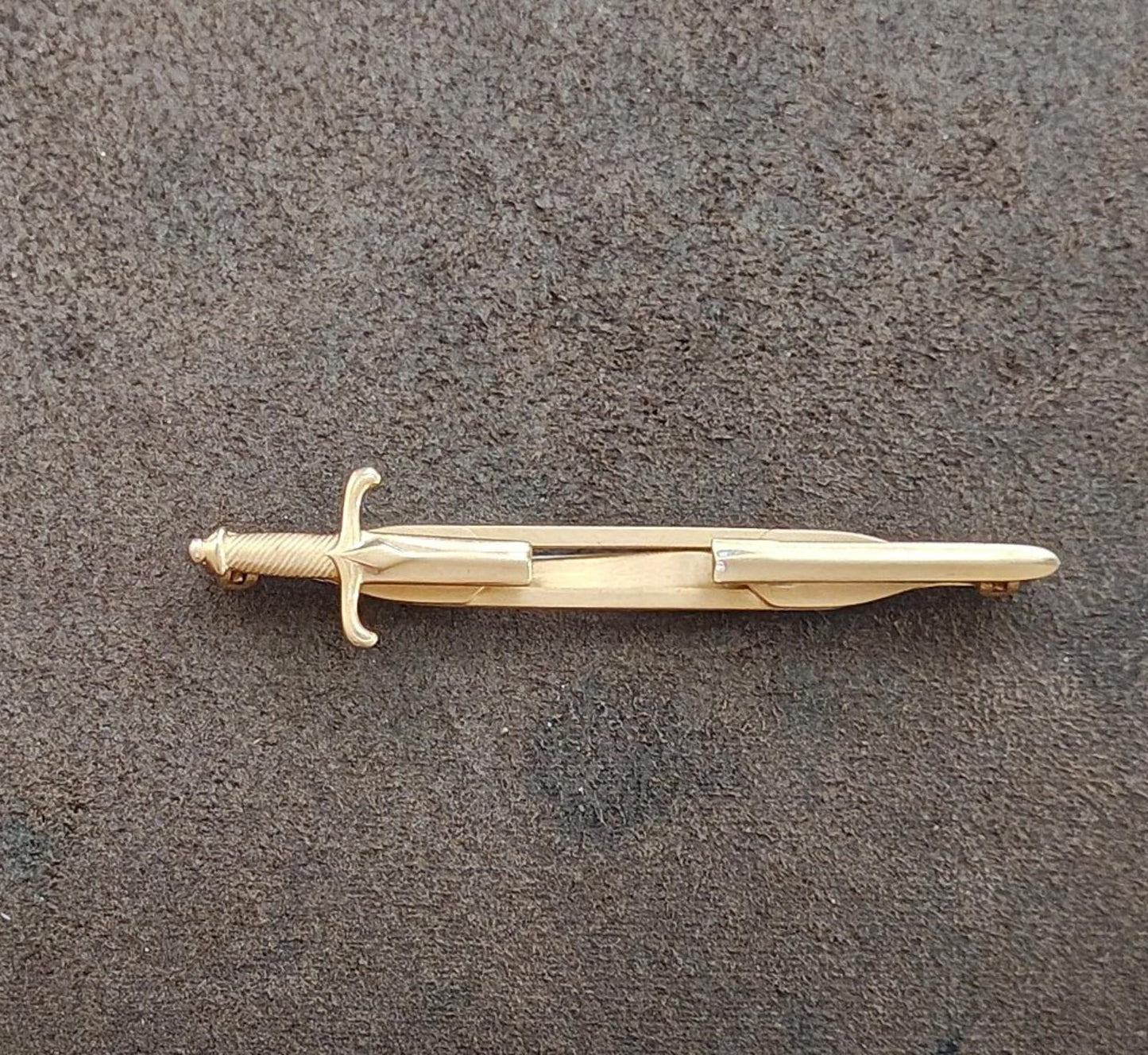 1940s/50s Gold Tone Anson Sword Tie Clip