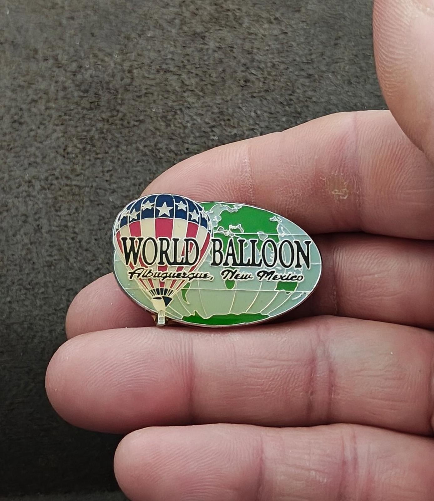 1990s World Balloon Albuquerque New Mexico Silver Tone Enamel Pin