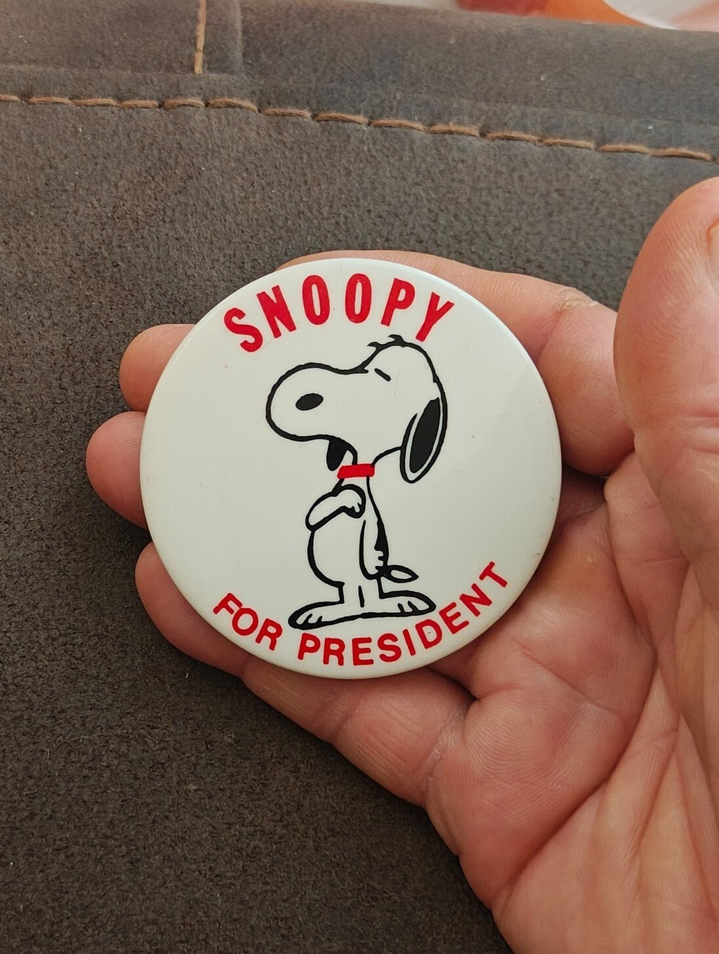 1968 Snoopy For President Pinback Button
