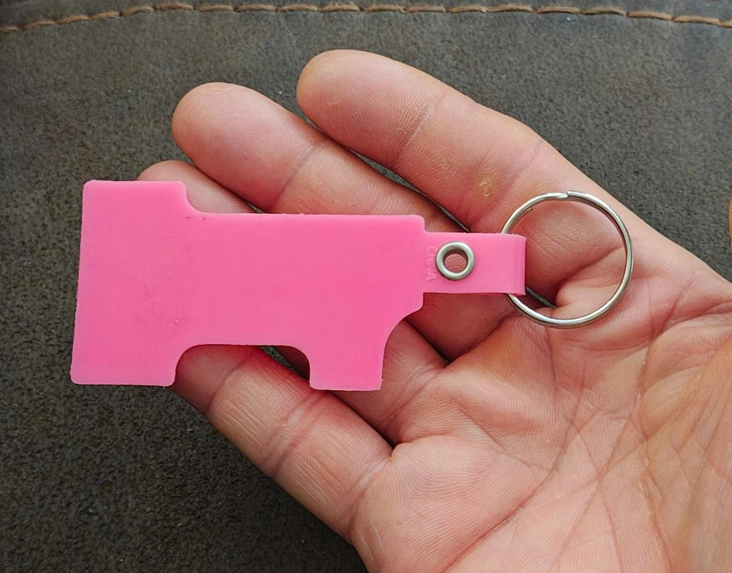 1990s Vintage Riviera Hotel & Casino Las Vegas Pink Plastic Keychain