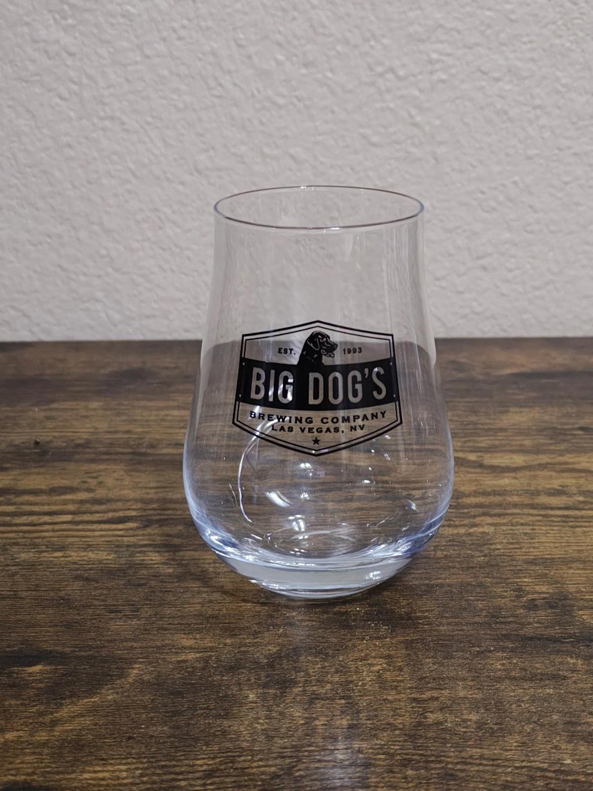 Big Dog's Brewing Company Las Vegas Stemless Wine/Beer Glass