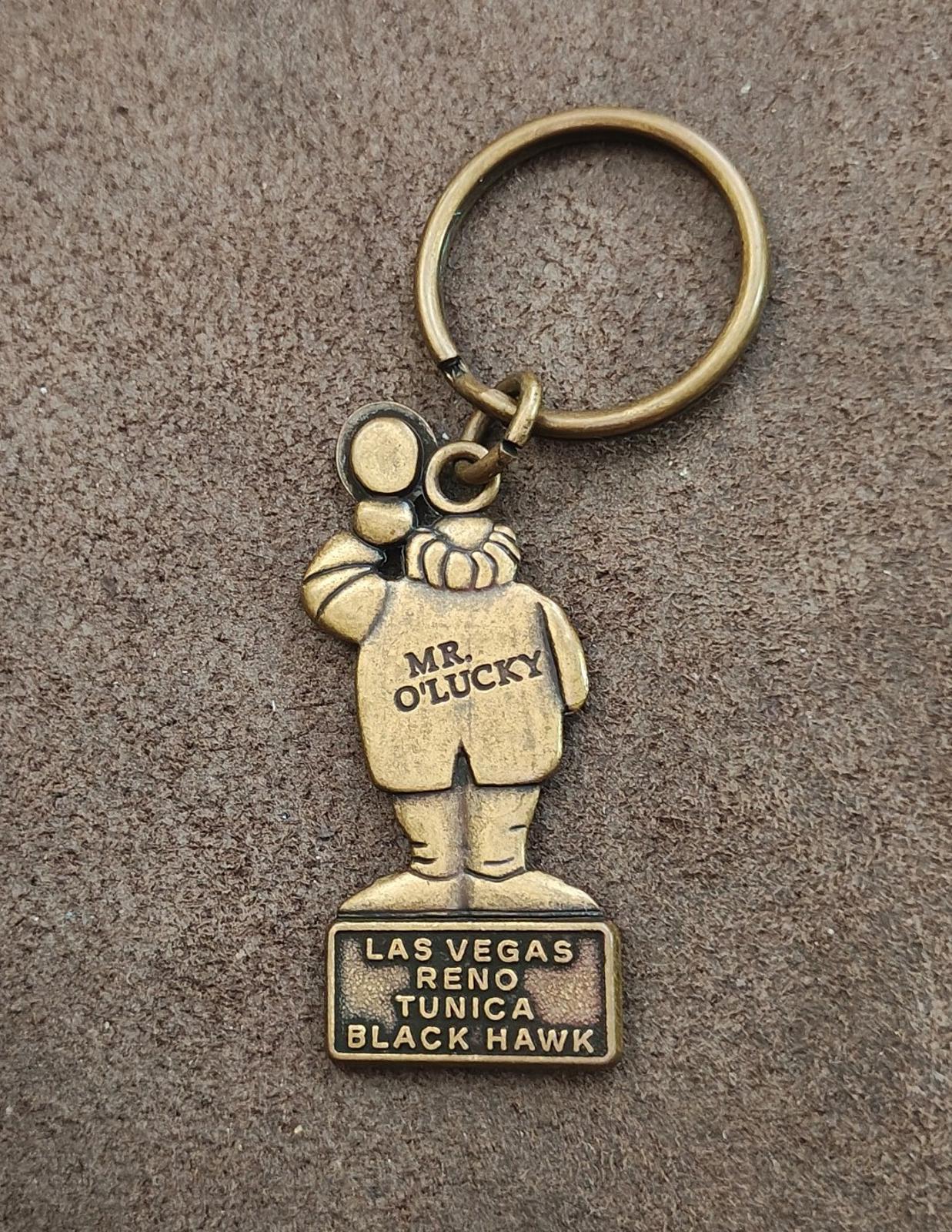 1990s Brass Fitzgerald’s Casino Hotel Las Vegas Mr. O’Lucky Keychain