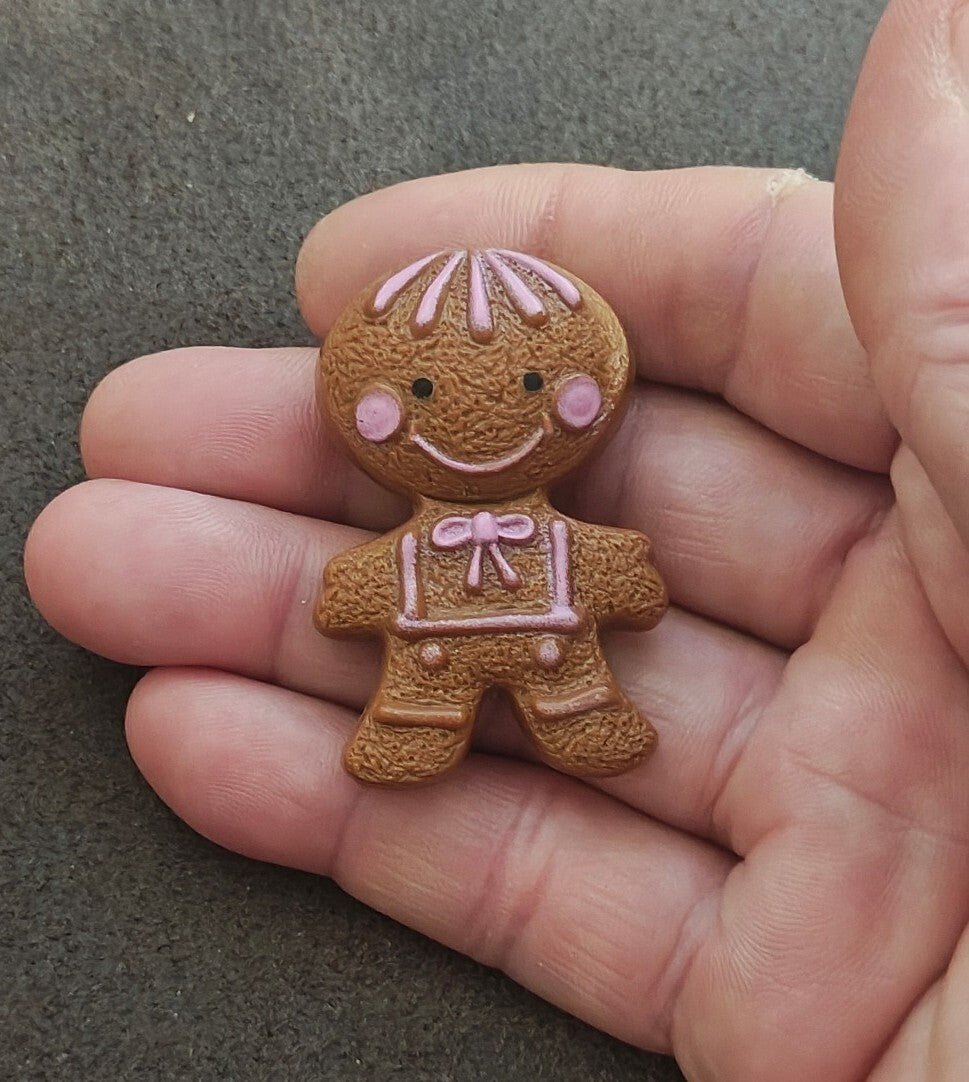 1972 Avon Gingerbread Man Pin Pal Fragrance Glacé Brooch Pin
