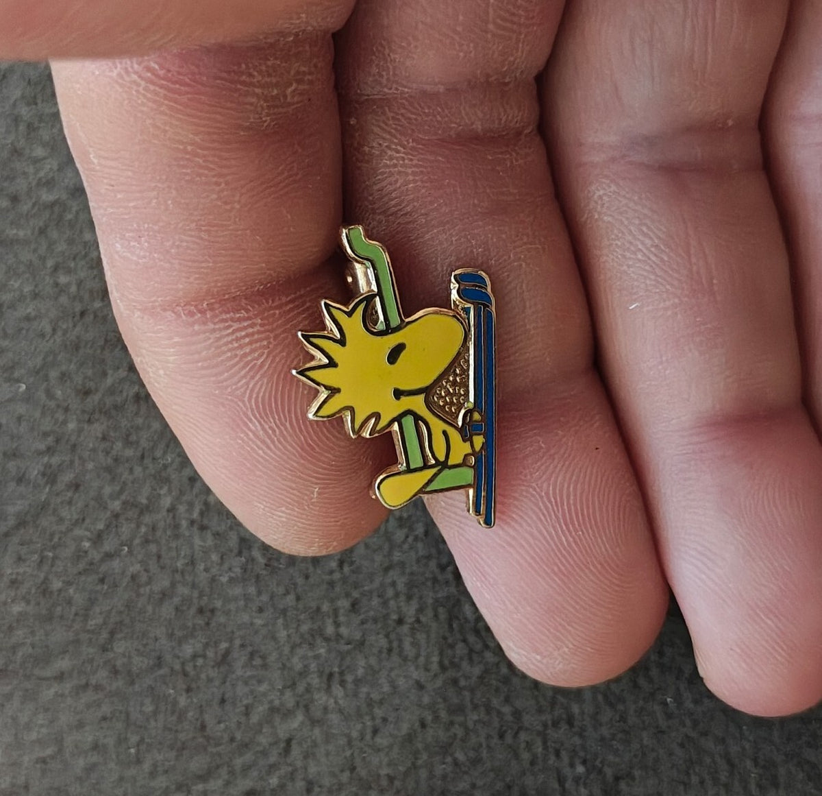 1970s Peanuts Woodstock Riding a Ski Lift
