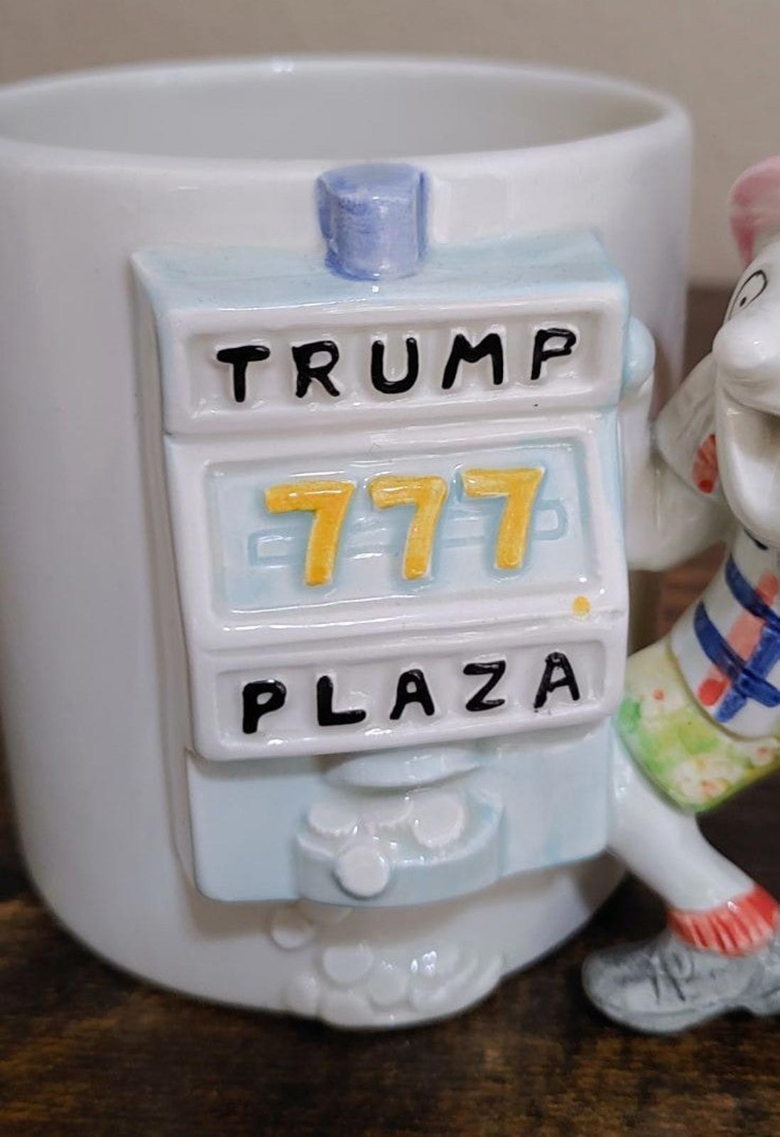 Cool Vintage 1989 1 Fitz & Floyd Trump Plaza Casino Mug Slot Player