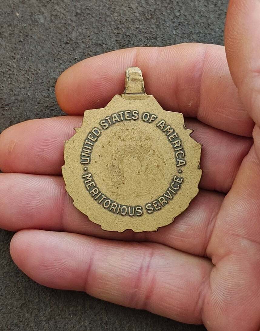 Vintage U.S. Meritorious Service Brass Medal