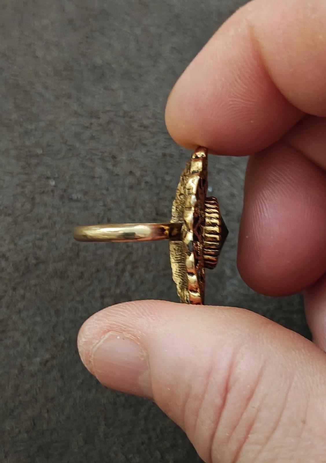 1980’s Blue Filigree Adjustable Statement Ring