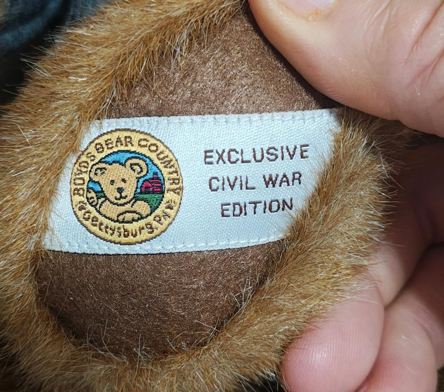 Early 2000s Rare Retired Boyds Bears Civil War Collection "Dixon" Bear Plush