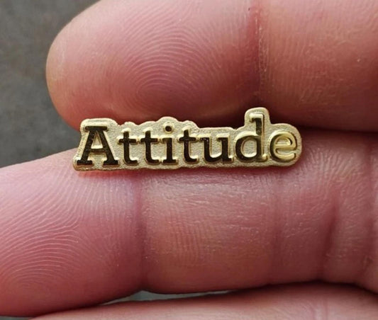 Gold Tone "Attitude" Pin