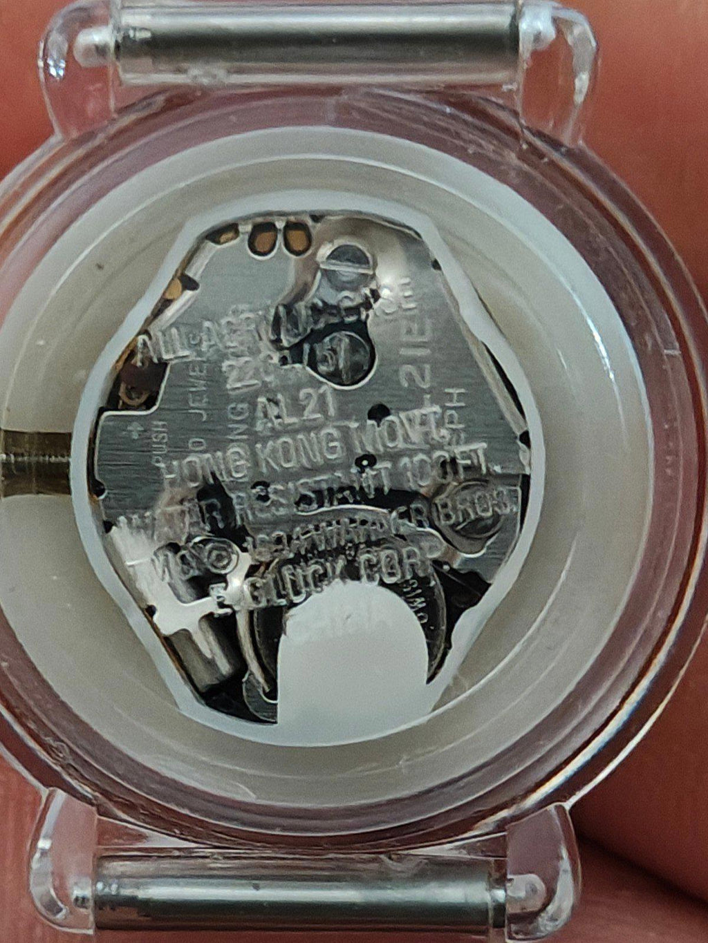 1990s Armitron Bugs Bunny Women's Watch With Clear Plastic Band
