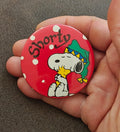 1970s Peanuts Snoopy & Woodstock Personalized Name "Shorty" Pinback Button