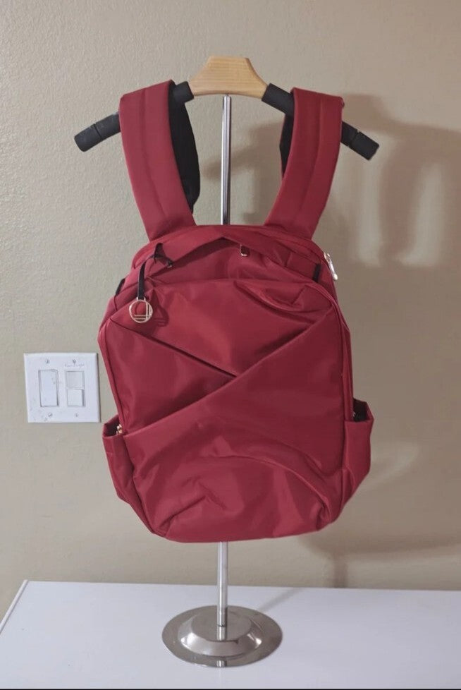 Loulu Red Canvas Backpack
