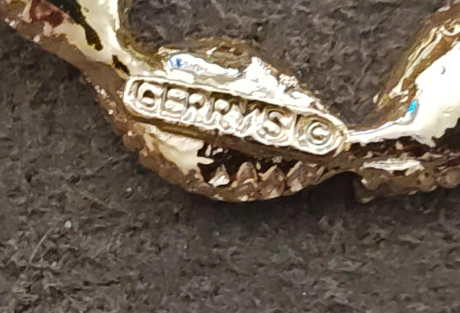 1960s Gerry's Gold Tone Textured Leaf Wreath Brooch