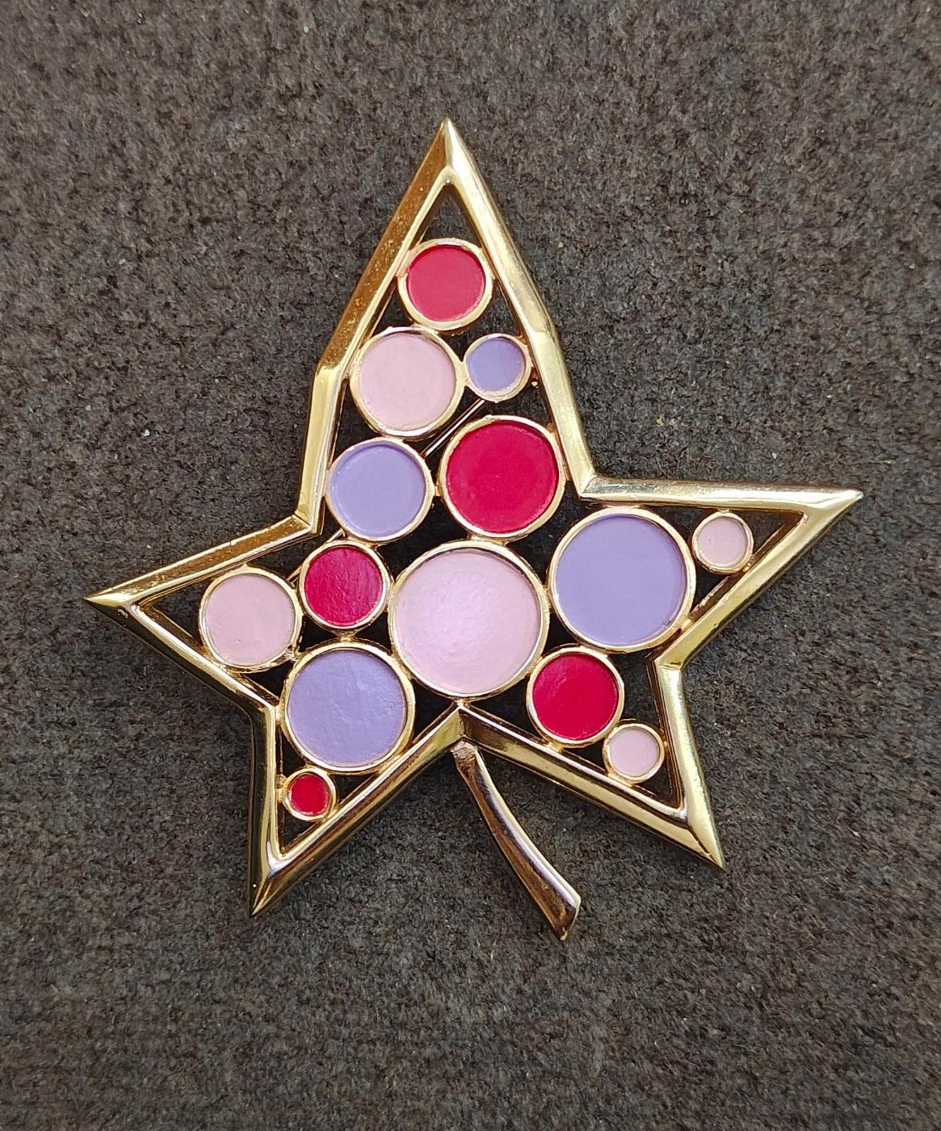 1960s Crown Trifari "Confetti Colors" Leaf Brooch