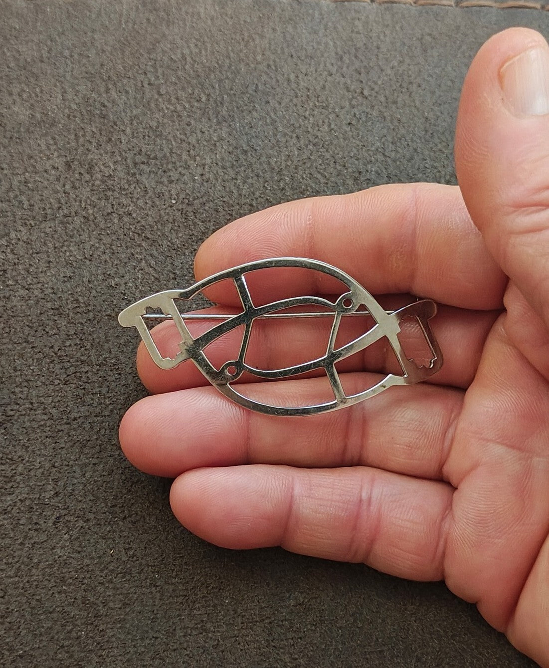 1930s Stamped Coro Duette Silver Tone Coro Duette Brooch Frame
