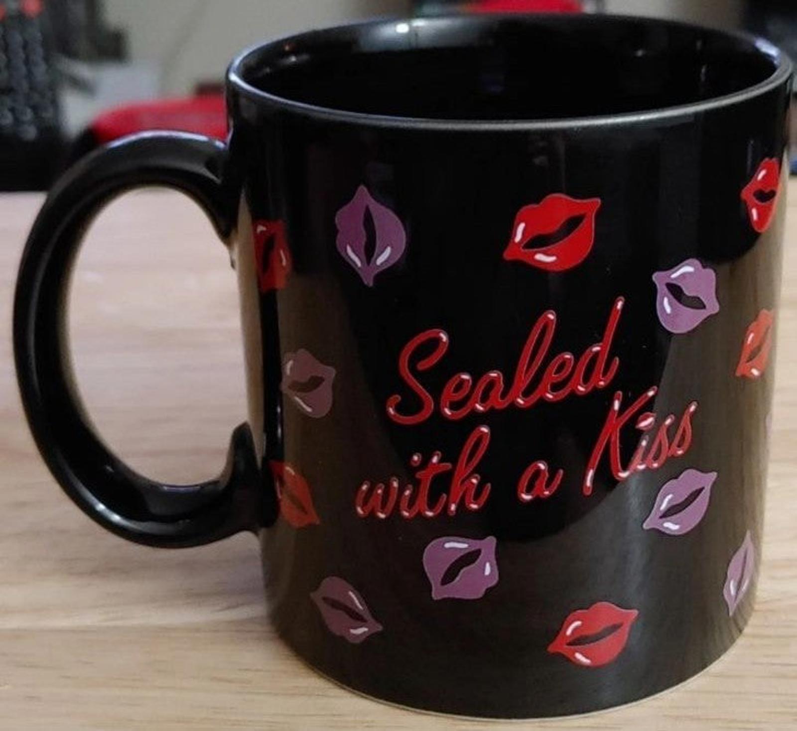 1990's Russ Berrie Sealed With A Kiss Mug