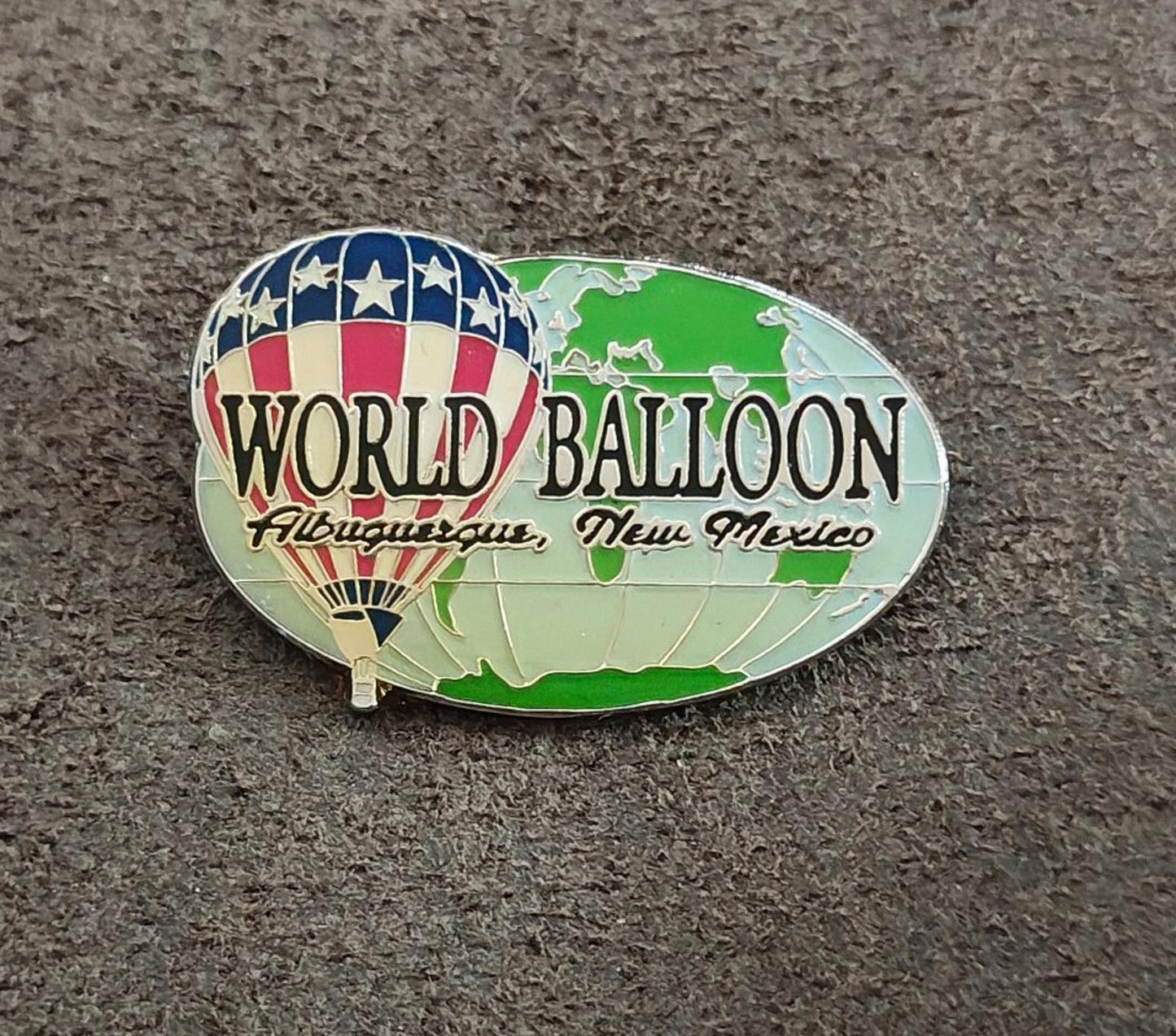 1990s World Balloon Albuquerque New Mexico Silver Tone Enamel Pin