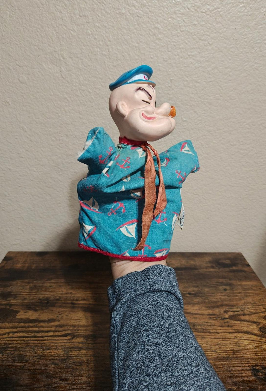 1950s Vintage Gund Manufacturing Co. Popeye the Sailor Hand Puppet