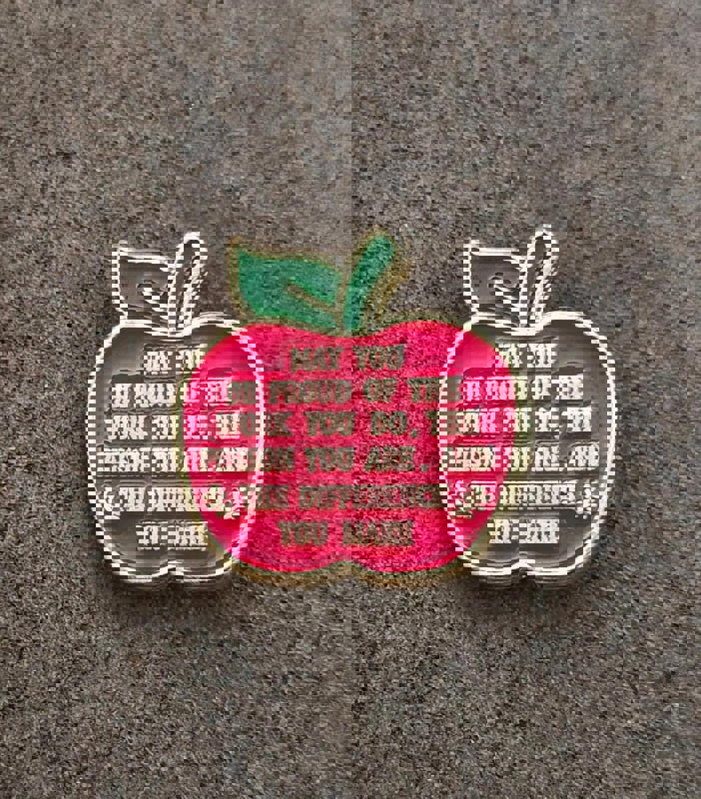 1980's Teacher Appreciation Gold Tone Enamel Pin