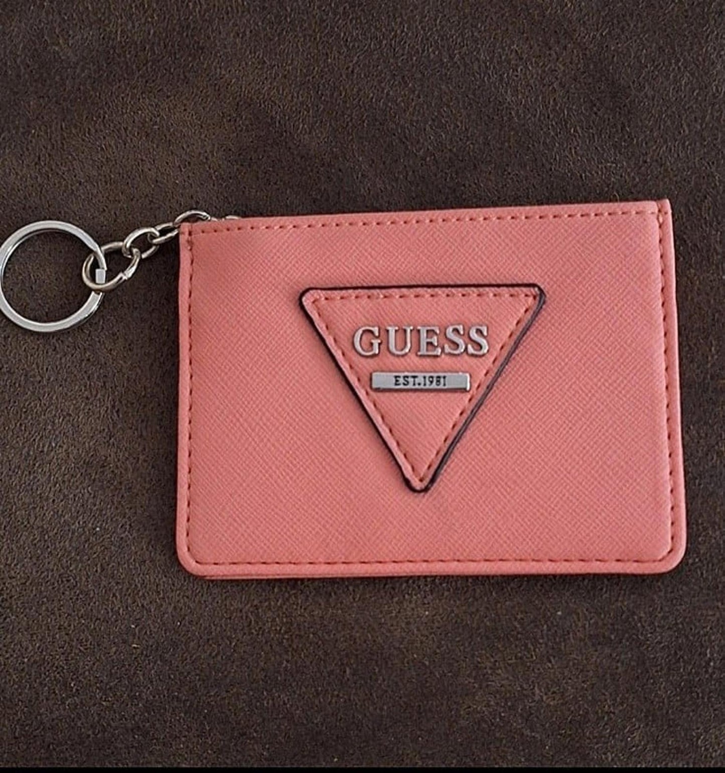 Pretty Pink Guess Faux Leather Wallet/Clutch Pouch/Card Holder/Coin Purse Keycha